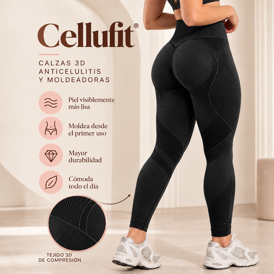 Cellufit — Calza de compresión 3D anticelulitis y moldeadora