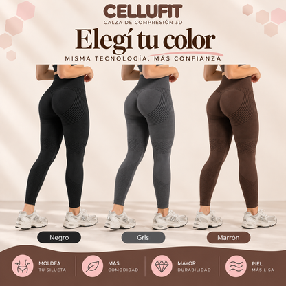 Cellufit — Calza de compresión 3D anticelulitis y moldeadora